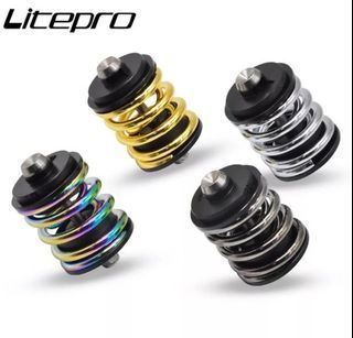 Litepro Bicycle Rear Fork Dual Spring Suspension Titanium Shaft Axle - Foldies / MTB / Java / Sava / Brompton / MOBOT Accessories