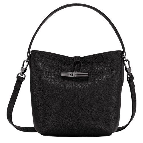 longchamp lambskin leather adjuated sling bag mini size black instock