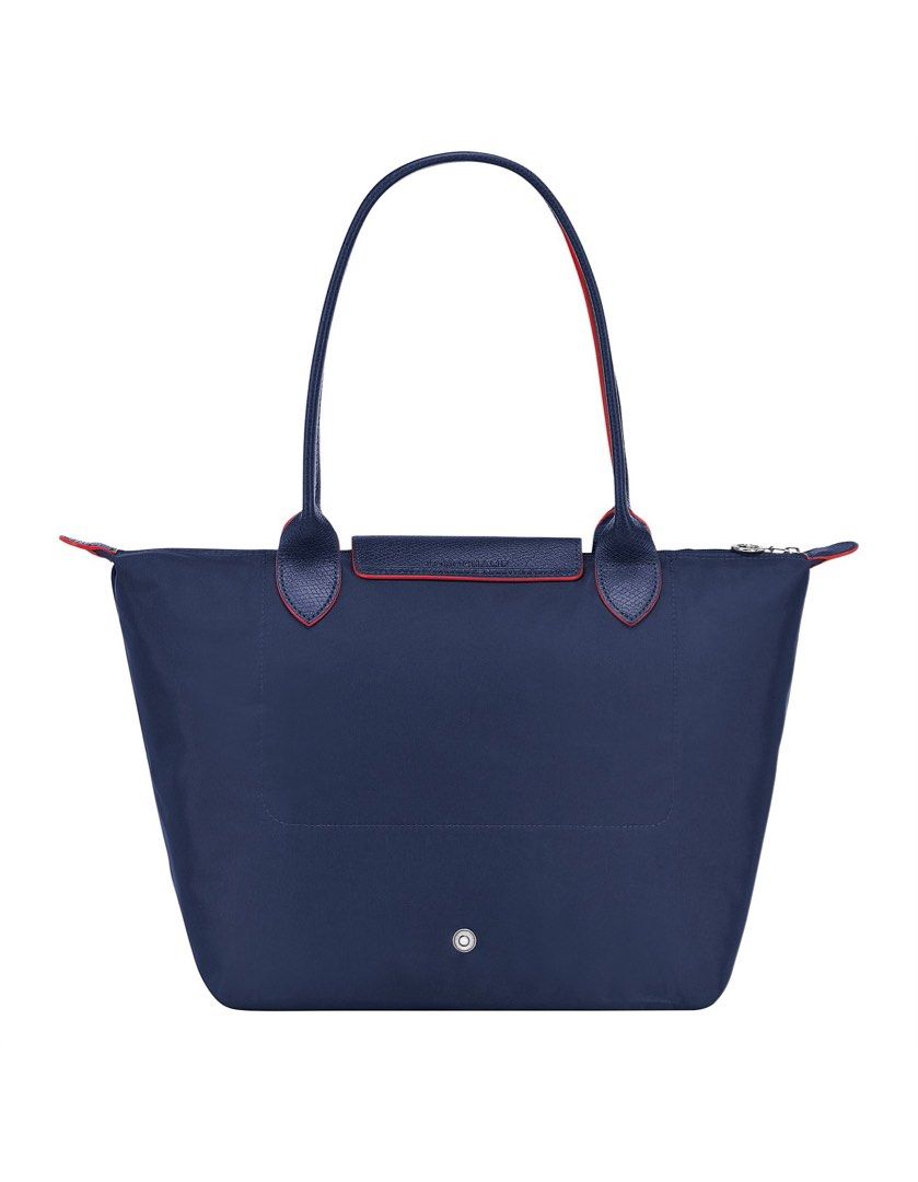 Longchamp Tote Bag navy blue red logo club large size instock