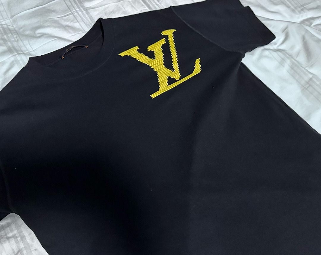 Louis Vuitton Louis Vuitton Yellow Brick Logo T Shirt