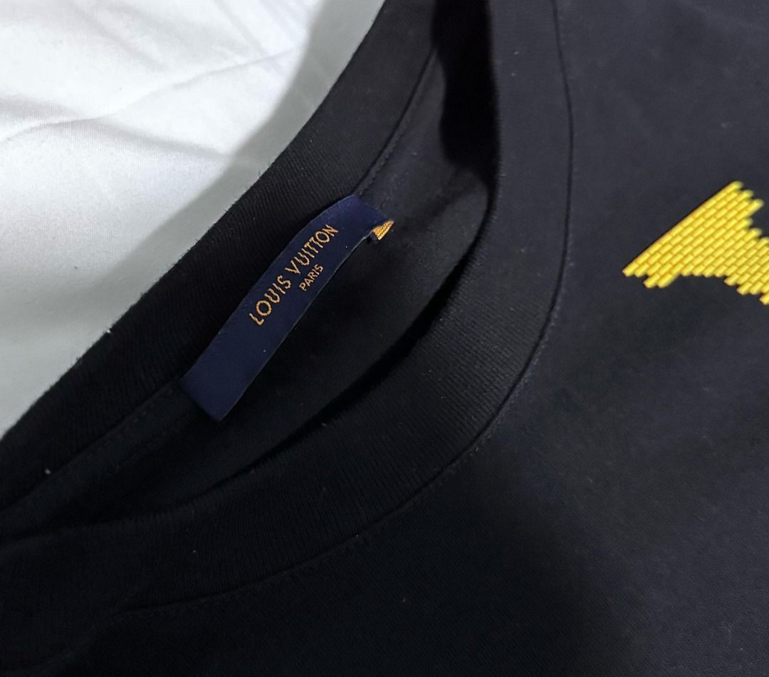 Louis Vuitton Brick Printed T-Shirt | Size XS, Apparel in Black/Yellow