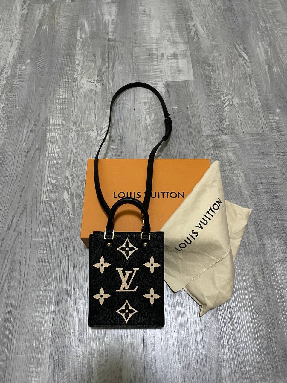 Louis Vuitton Petit Sac Plat Bag Bicolor Monogram Empreinte Giant