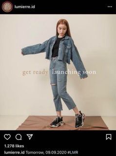 lumierre.id jeans high waist elastic boyfriend denim