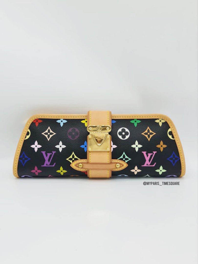 Louis Vuitton Shirley Black Multicolor Monogram Canvas Shoulder