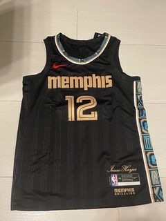 Nike / Men's 2021-22 City Edition Memphis Grizzlies Jaren Jackson Jr #13  Blue Cotton T-Shirt