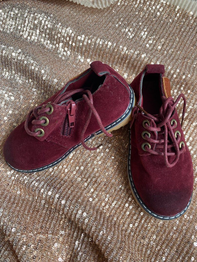 Maroon toddler boots sale