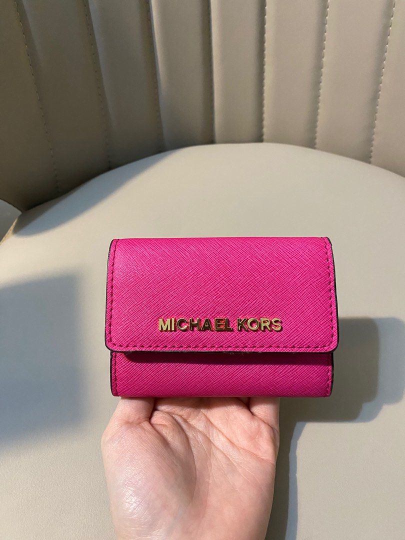 Michael Kors Hot pink wallet Womens Fashion Bags  Wallets Wallets   Card holders on Carousell