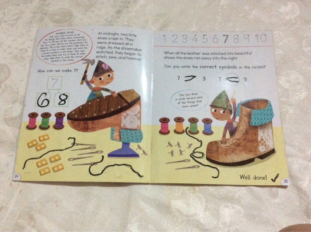 Miles Kelley Dry Erase Numbers Book The Elves and The Shoemaker on