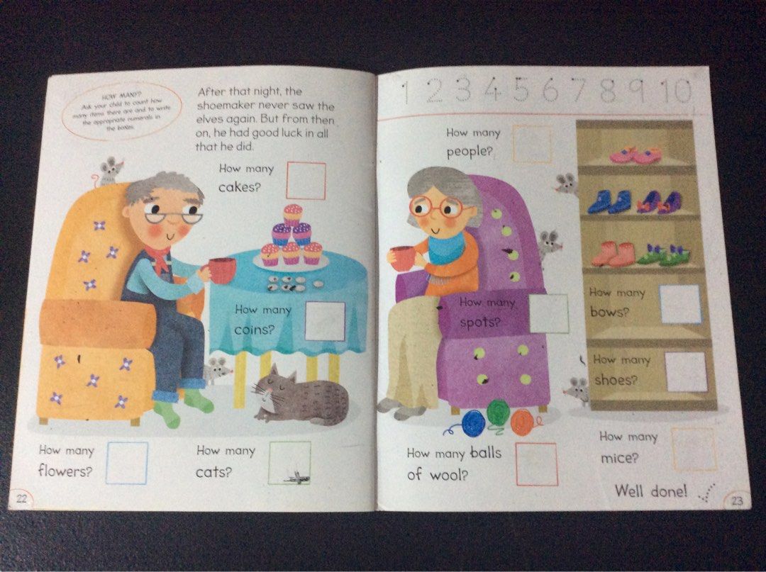 Miles Kelley Dry Erase Numbers Book The Elves and The Shoemaker on