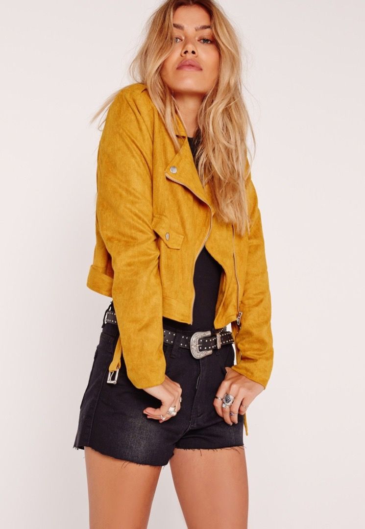 Missguided Suede Biker Jacket Women s Fashion Coats Jackets and Outerwear on Carousell