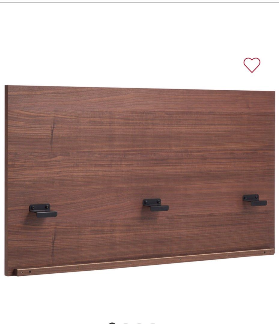 MUJI Storage Bed Headboard KING, walnut, Furniture & Home Living