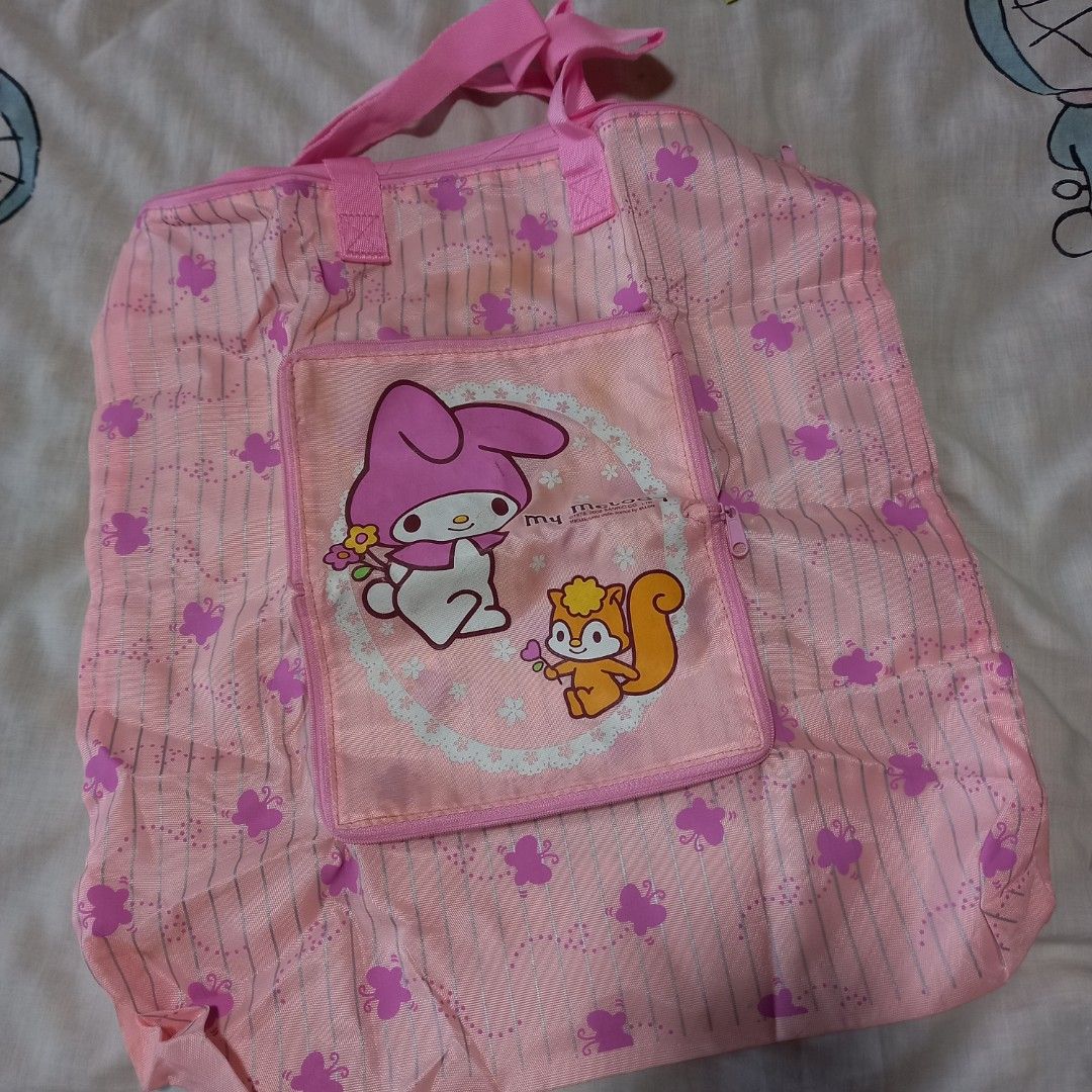 My Melody Pompompurin Foldable Travel Luggage Trolley Tote