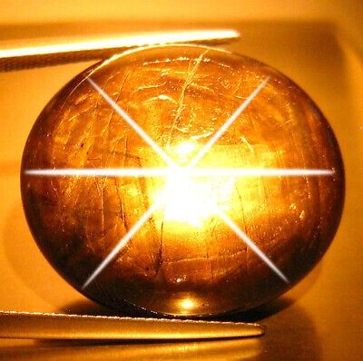 RARE HUGE Natural Unheated Black 6 Rays Star Sapphire 76.60CT