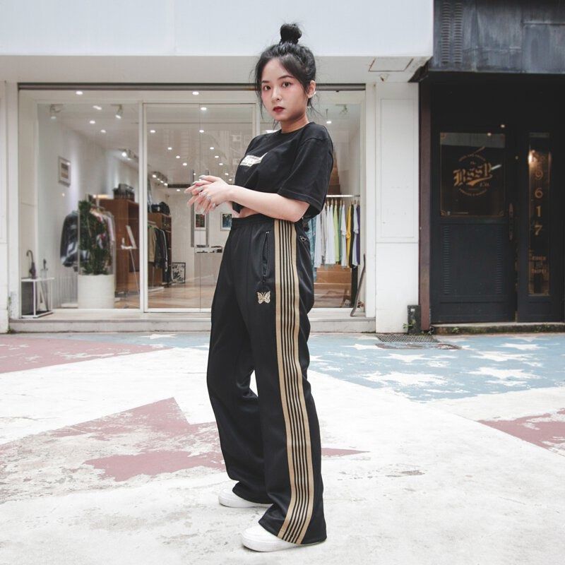 NEEDLES TRACK PANTS 直筒FREAK STORE 別注款XS號, 他的時尚, 褲子, 長