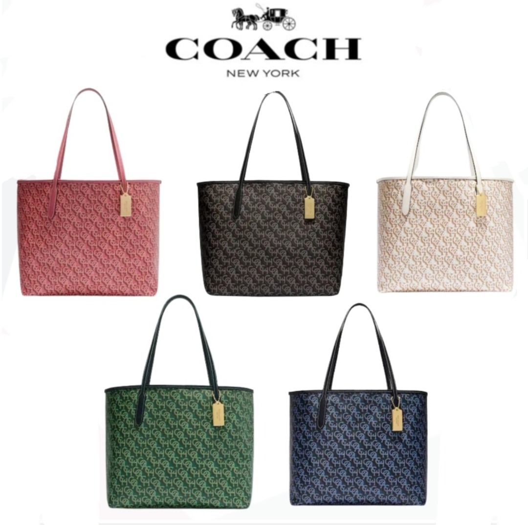 New Coach Original Monogram City Tote Shoulder Bag For Women Come With Complete Set Suitable for Gift