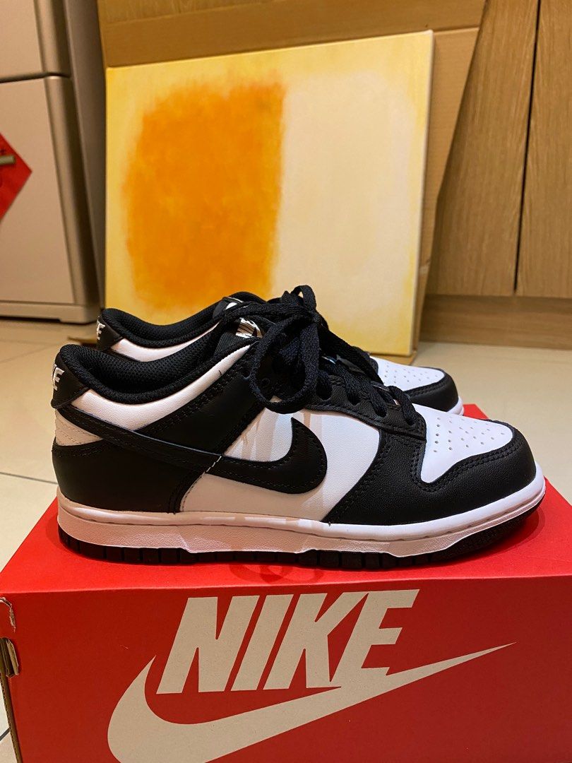 轉售22.5cm Nike Dunk Low Black (GS) 大童款 黑白 熊貓