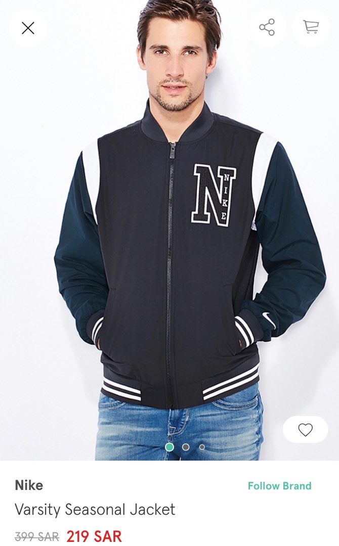 Nike varsity jacket, Men's Fashion, Coats, Jackets and Outerwear 
