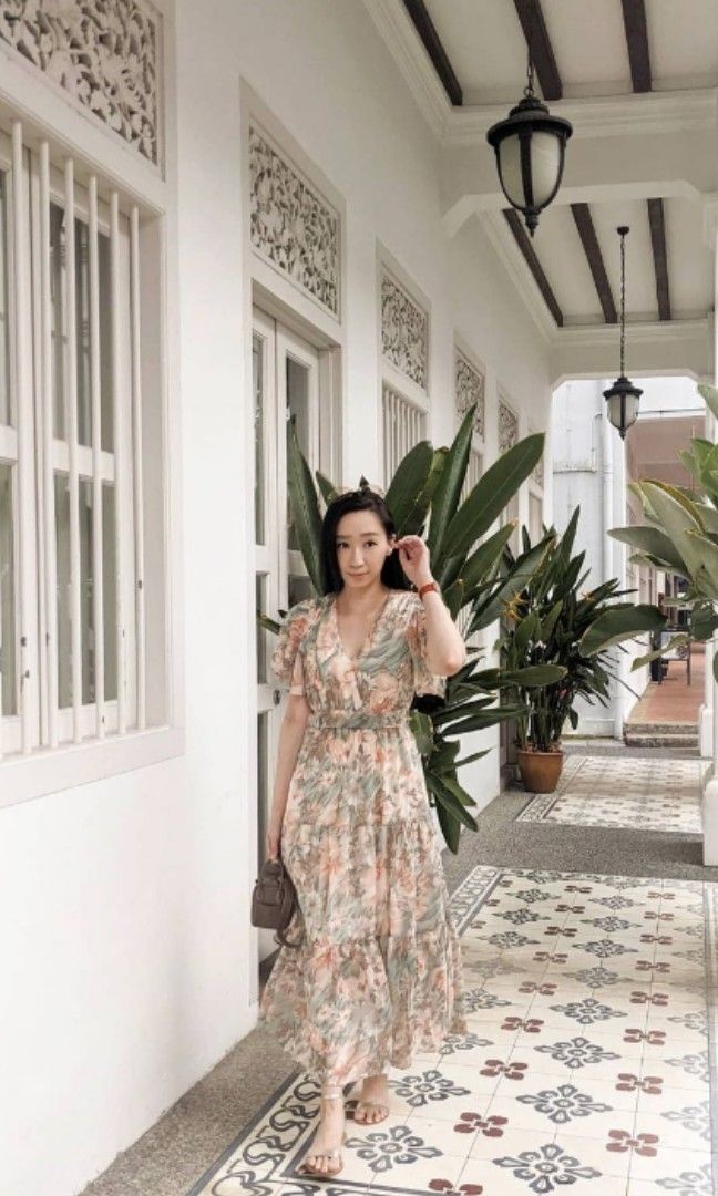 Oasis Floral Overlay Maxi Dress