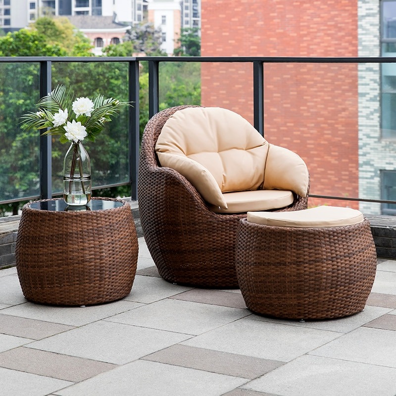 Outdoor Chair Table Rattan Meja Kerusi Luar Taman, Furniture & Home