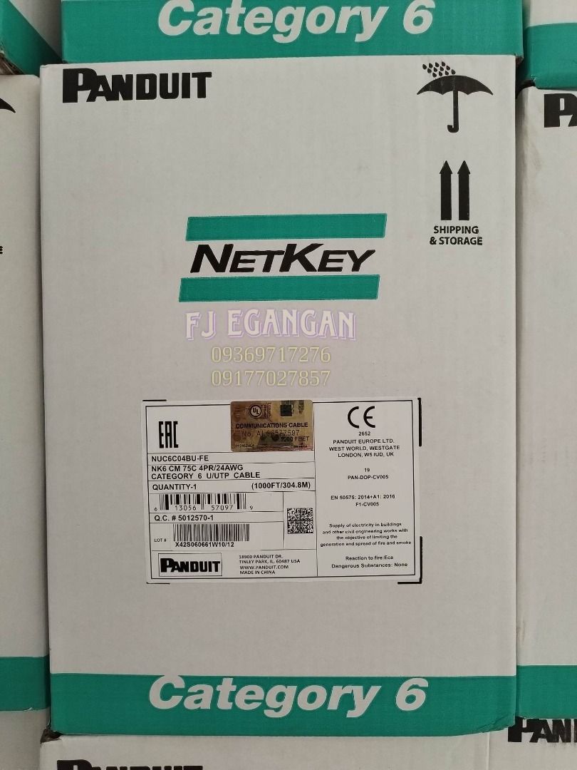 Panduit UTP Cat6 24awg 305m (Category: Networking) located in Pasig City. Submitted by fjEgangan (Listing ID 1219976428, Image 2). Description: PANDUIT UTP Cat6 24awg 305m Price @ 7,700.00 MODEL: NUC6C04BU-FE 💯 Brand new and original 💯 Authorized Dealer 🌼 Special discount for bulk orders 🌼 ‼ Available Same day delivery via lalamove or you may visit us at our physical store...‼ MOP: 🏷 Cash on delivery 🏷 Bank Transfer 🏷 Gcash 📩 Pm for more 