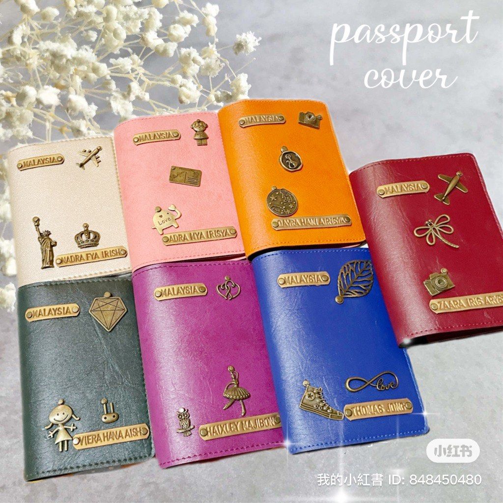 passport cover with name, Hobbies & Toys, Stationery & Craft, Handmade