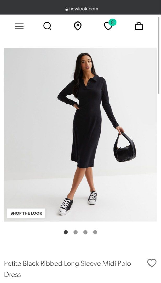 New look black long sleeve dress new arrivals