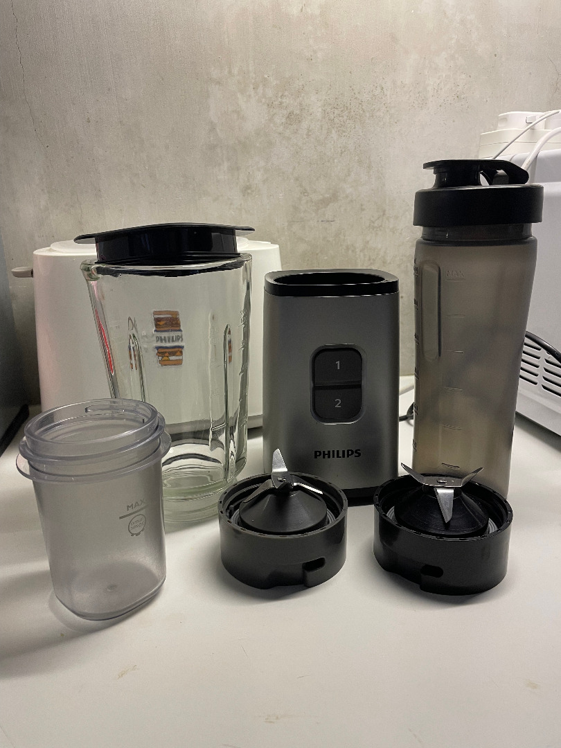 Philips Smoothie Spices Blender Set with Glass Jar and Tumbler Cap, TV