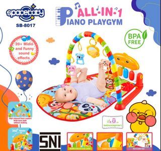 Piano Playgym Fitness Babygym Playmate Space Baby - Merah