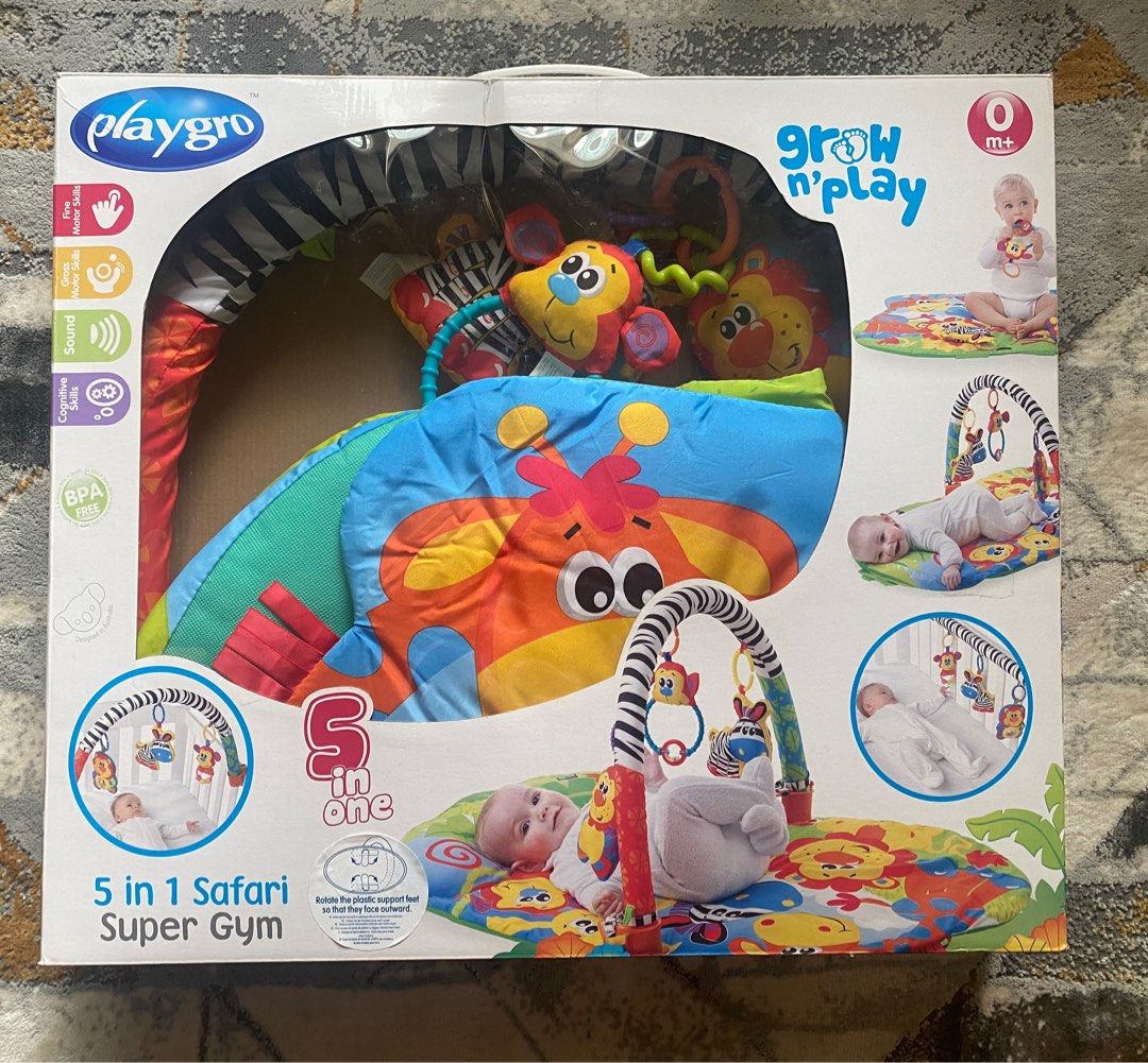 Playgro 5 in 1 Safari Super Gym babyGym Babies Kids Infant