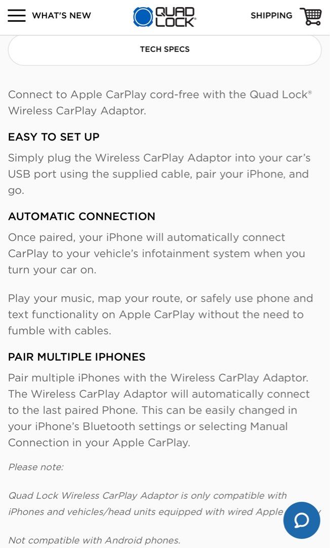 Quadlock wireless carplay adapter, Car Accessories, Accessories on