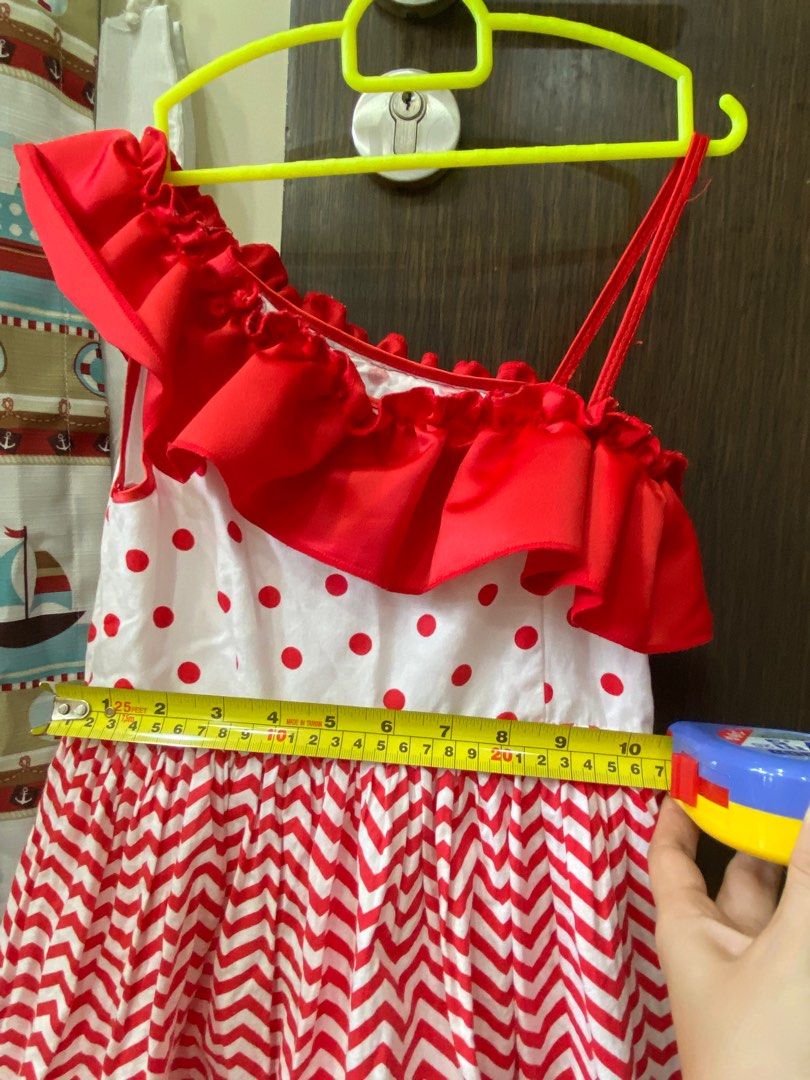 Girls red polka dot dress hotsell