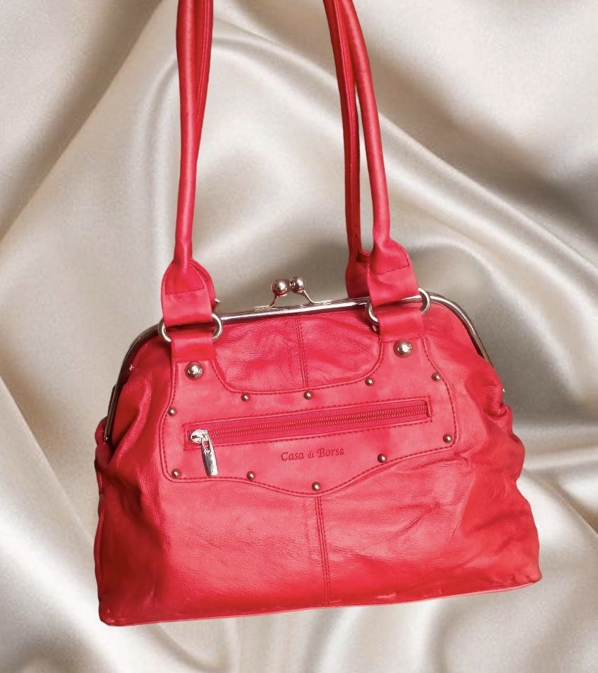 Casa di borse red handbag new arrivals
