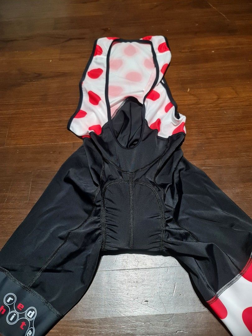 Red white bib shorts cheap