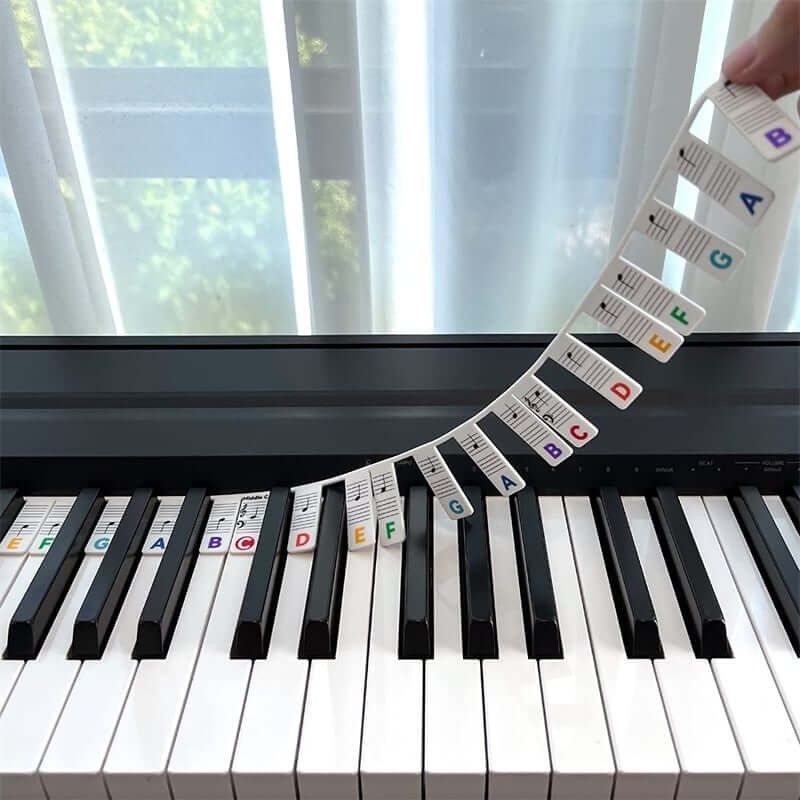 Removable reusable and washable Piano key label (no sticking ...