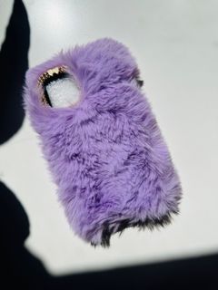Rhinestone decor fluffy case compatible with iPhone 13 Case