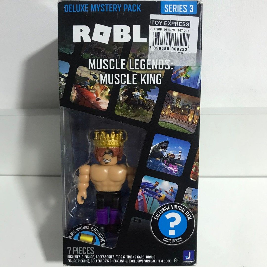 Roblox Action Collection - Muscle Legends: Muscle King + Two Mystery Figure  Bundle [Includes 3 Exclusive Virtual Items] : : Toys