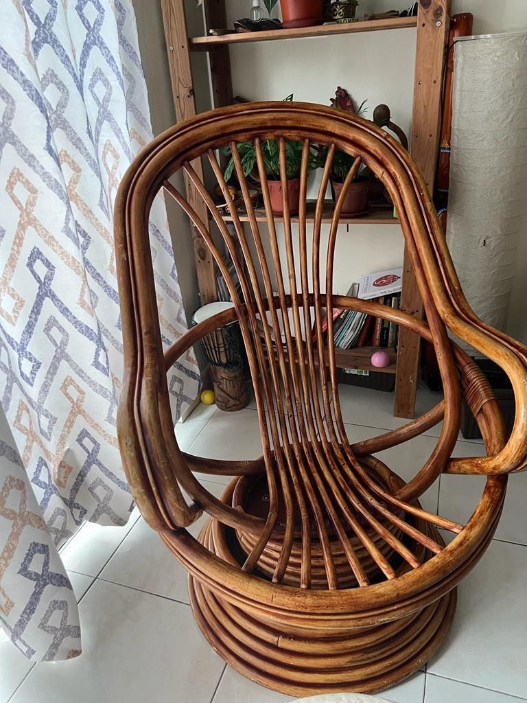 Rocking chair with leg rest / table side, Furniture & Home Living