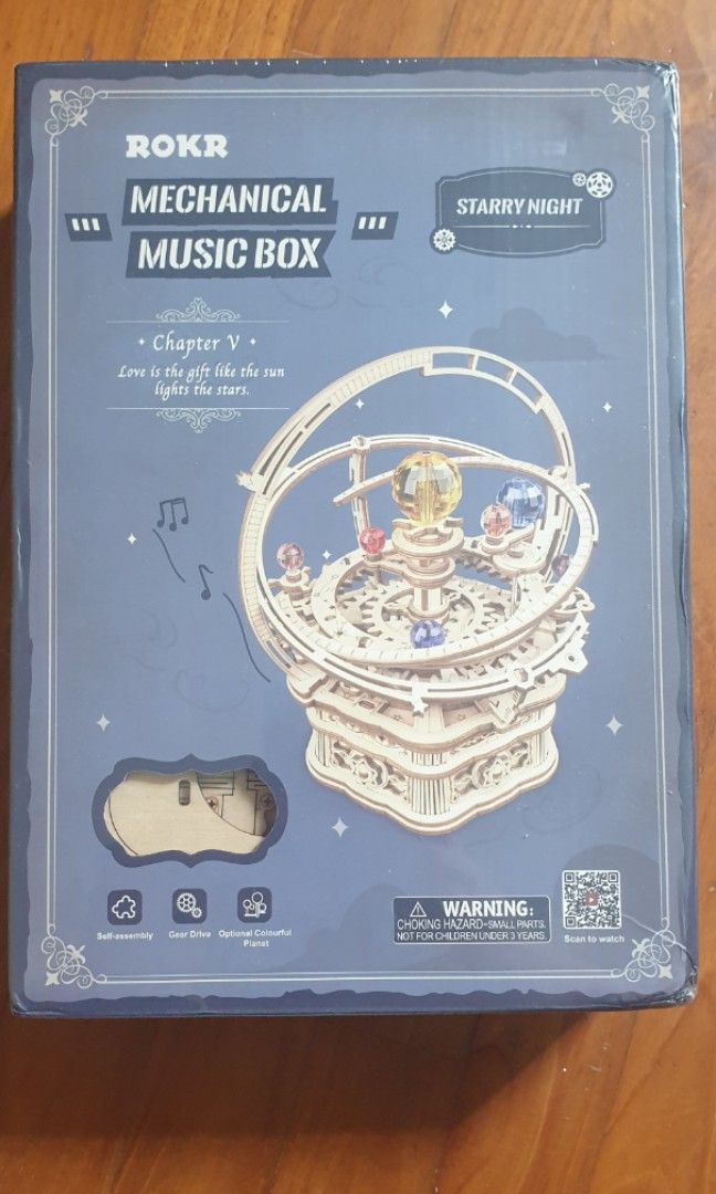 ROKR Starry Night Orrery Mechanical Music Box, Hobbies & Toys