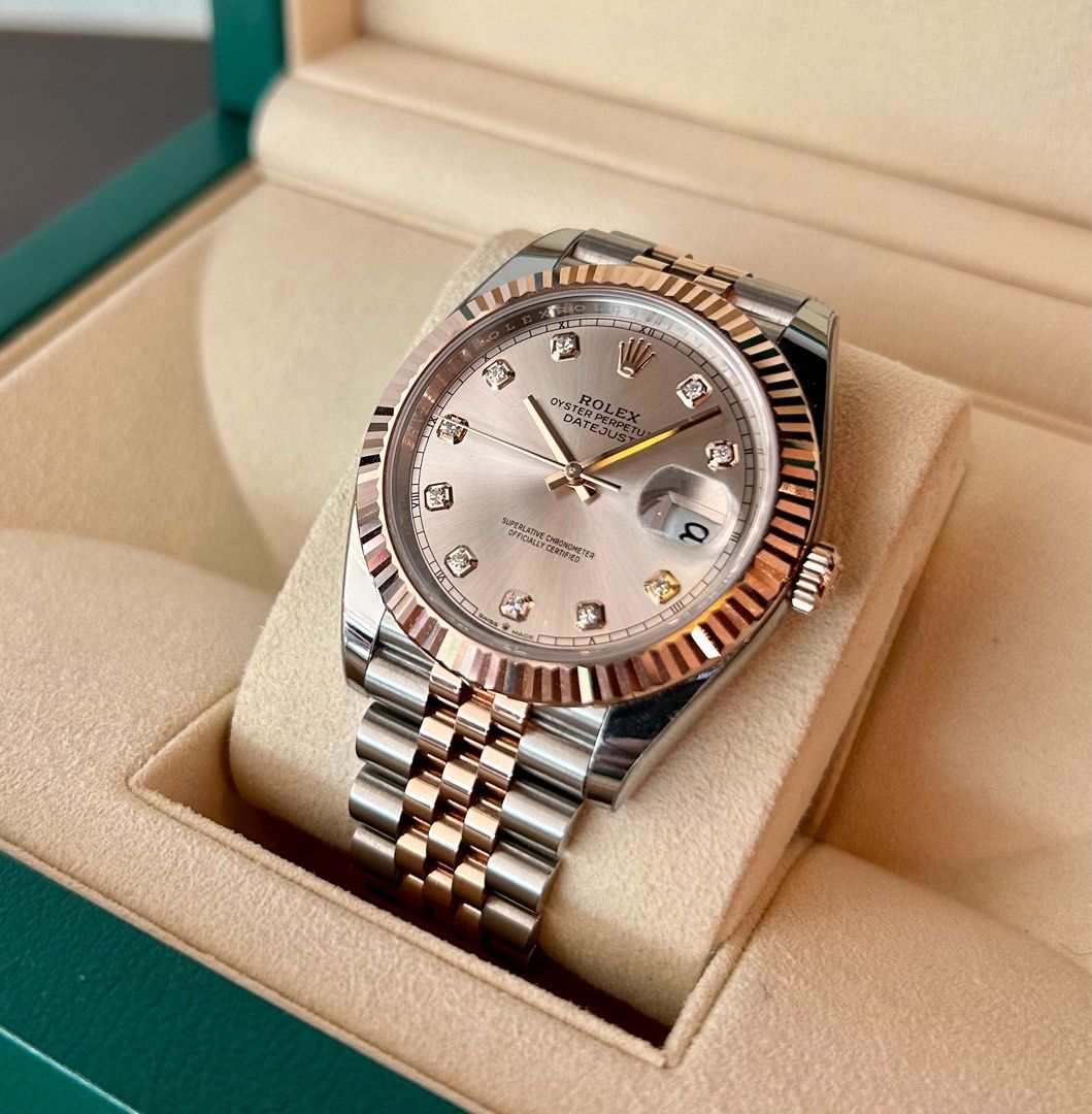 Rolex datejust sales 41 rose gold