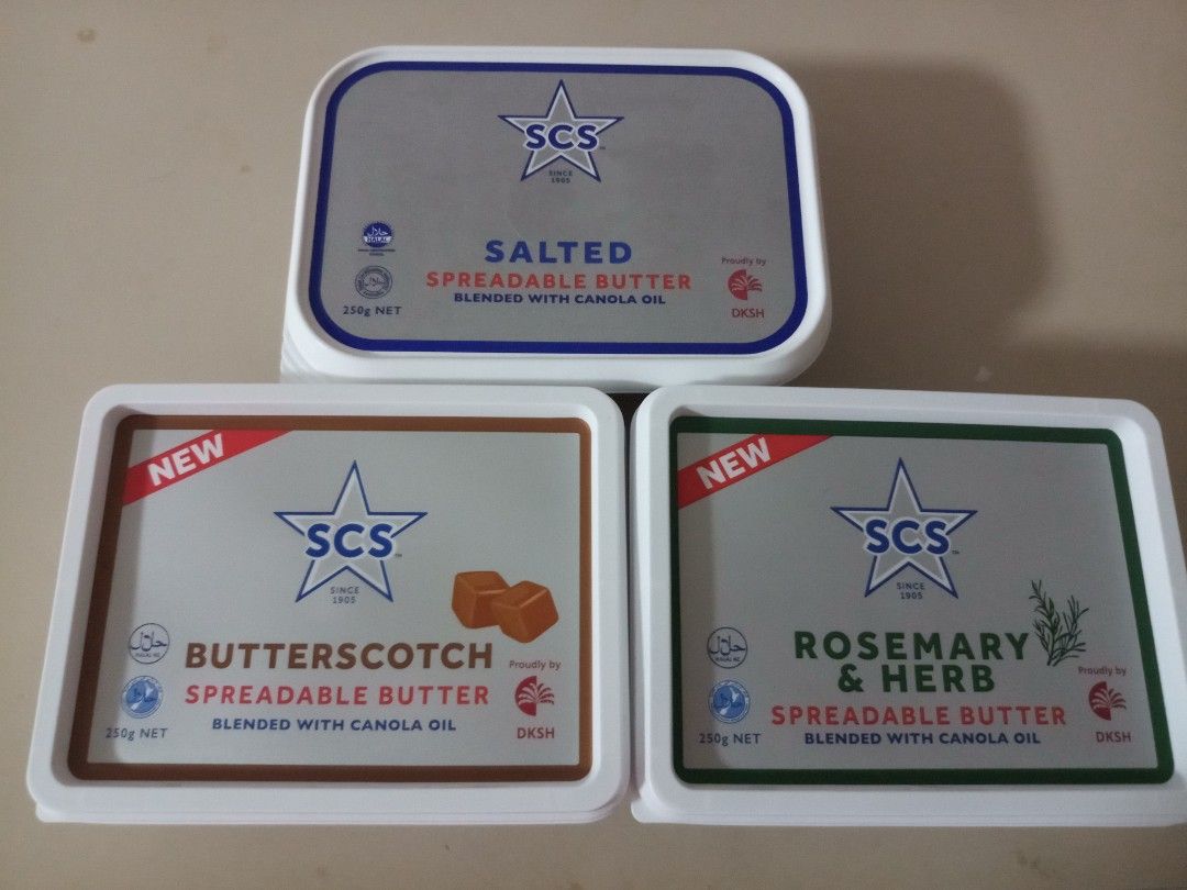 SCS Spreadable Butter 250g [Butterscotch/Rosemary/Salted], Food
