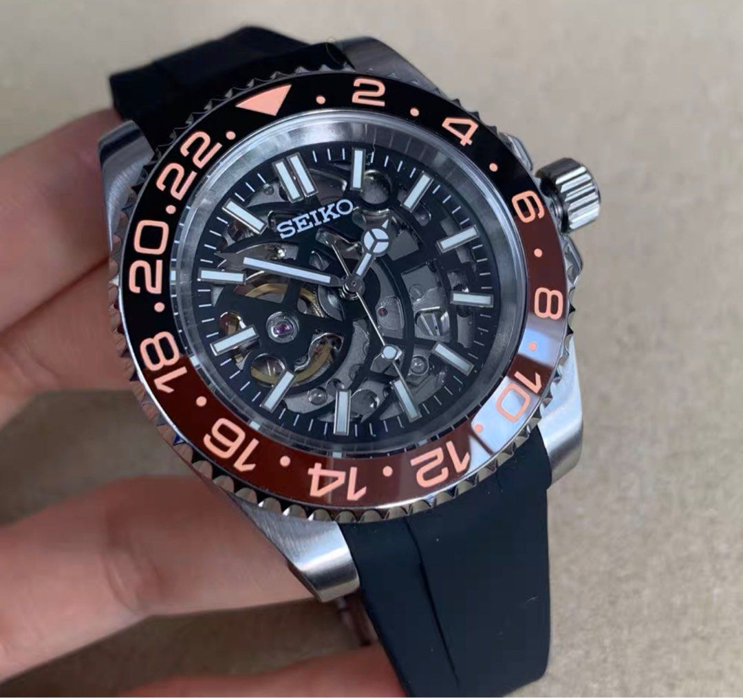 Seiko Mod nh70 auto skeleton movement custom watch, Men's Fashion, Watches  & Accessories, Watches on Carousell