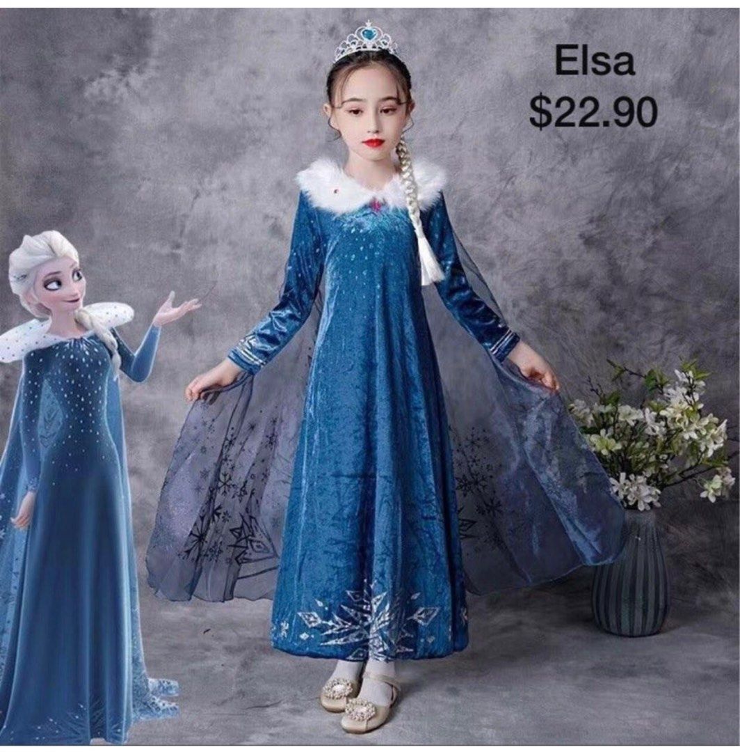 Elsa Princess Dress for Anna Girls Summer Birthday Party Dresses Ruche –  Toyszoom