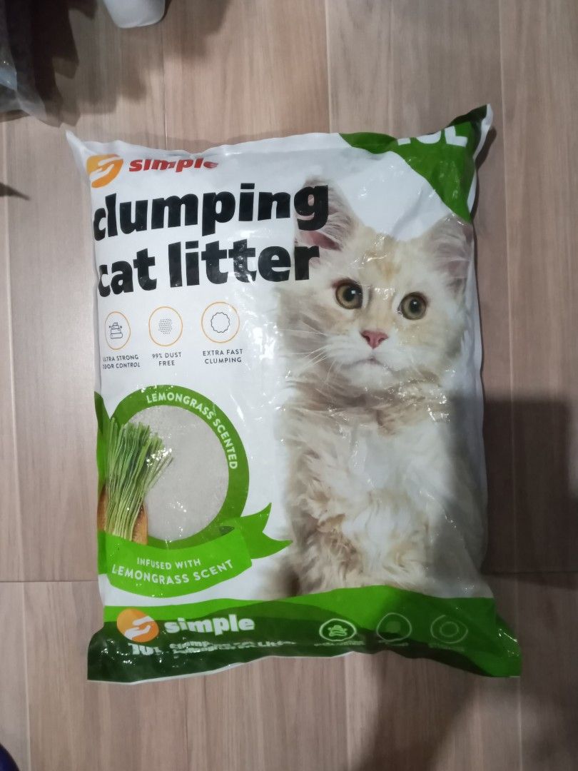 SIMPLE CAT LITTER LEMONGRASS 10L, SIMPLE CAT LITTER BABY POWDER 10L