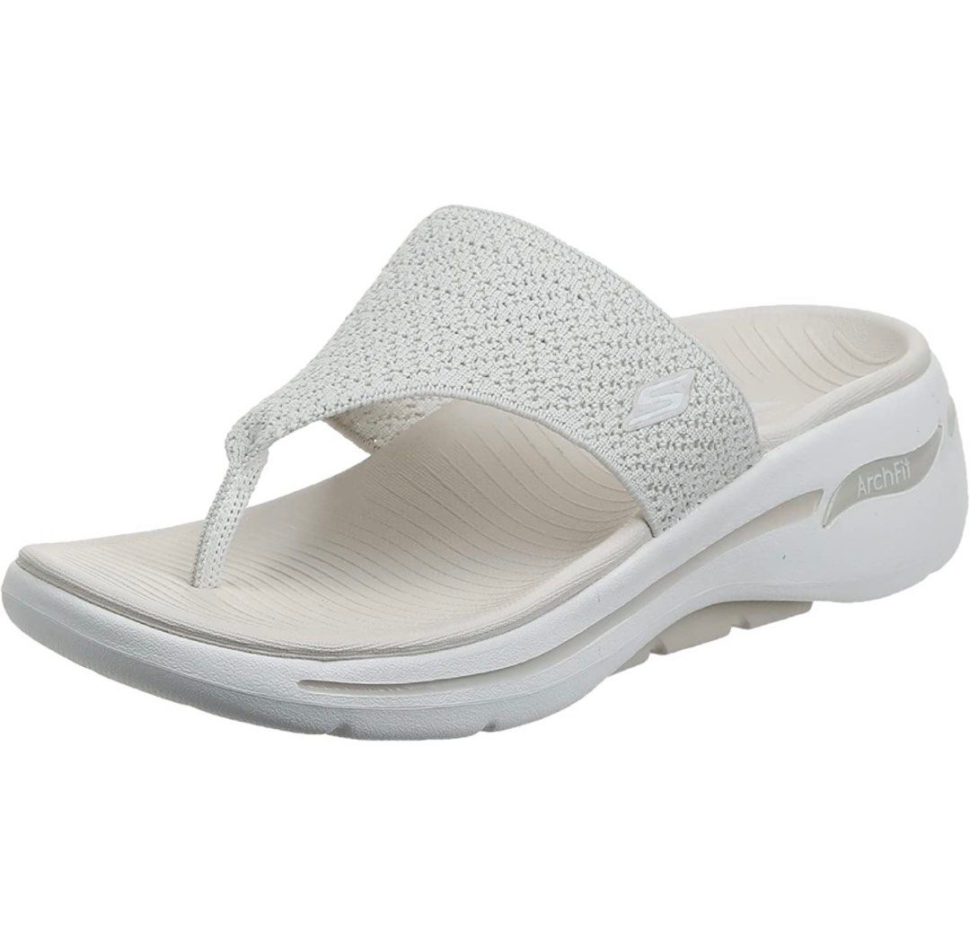 Skechers Yoga Foam White Sandals, Women's Fashion, Footwear, Sandals on  Carousell