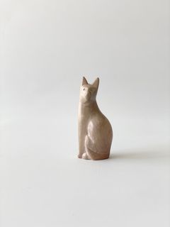 Small Stone Cat Figurine