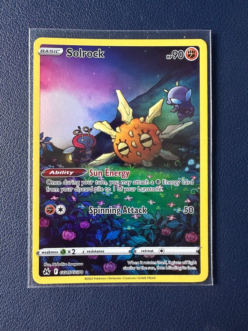 solrock pokemon card value price Solrock (069/159) [Sword & Shield: Crown Zenith] Heavily Played Reverse Holofoil Common Card Type Solrock Holo Rare GG15/GG70, Toys