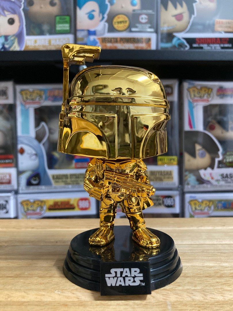 Star Wars Boba Fett Gold Chrome Funko Pop Hobbies Toys Toys