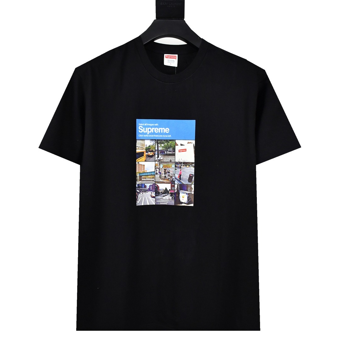 Supreme 20FW Verify Tee 街景驗證九宮格照片短袖T恤, 男裝, 上身及
