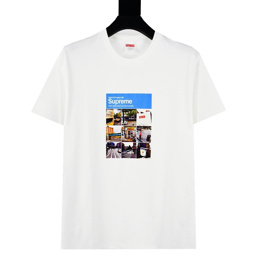 Supreme 20FW Verify Tee 街景驗證九宮格照片短袖T恤, 男裝, 上身及
