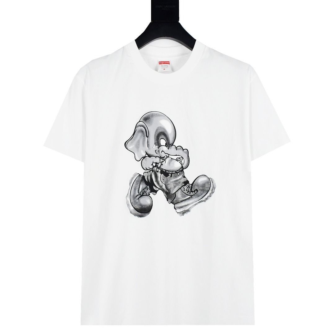 Supreme 22FW Elephant Tee 卡通大象印花短袖T恤, 男裝, 上身及套裝, T